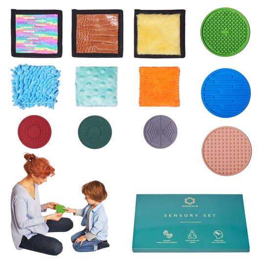 ODOXIA Sensory Mats for Autistic Children | Sensory Tiles for Kids | Discs & Bean Bags | Sensory Wall Panel | Multi-Sensory Exploration | Sensory Toys | Sensory Room Equipment | Sensory Disorder Toys