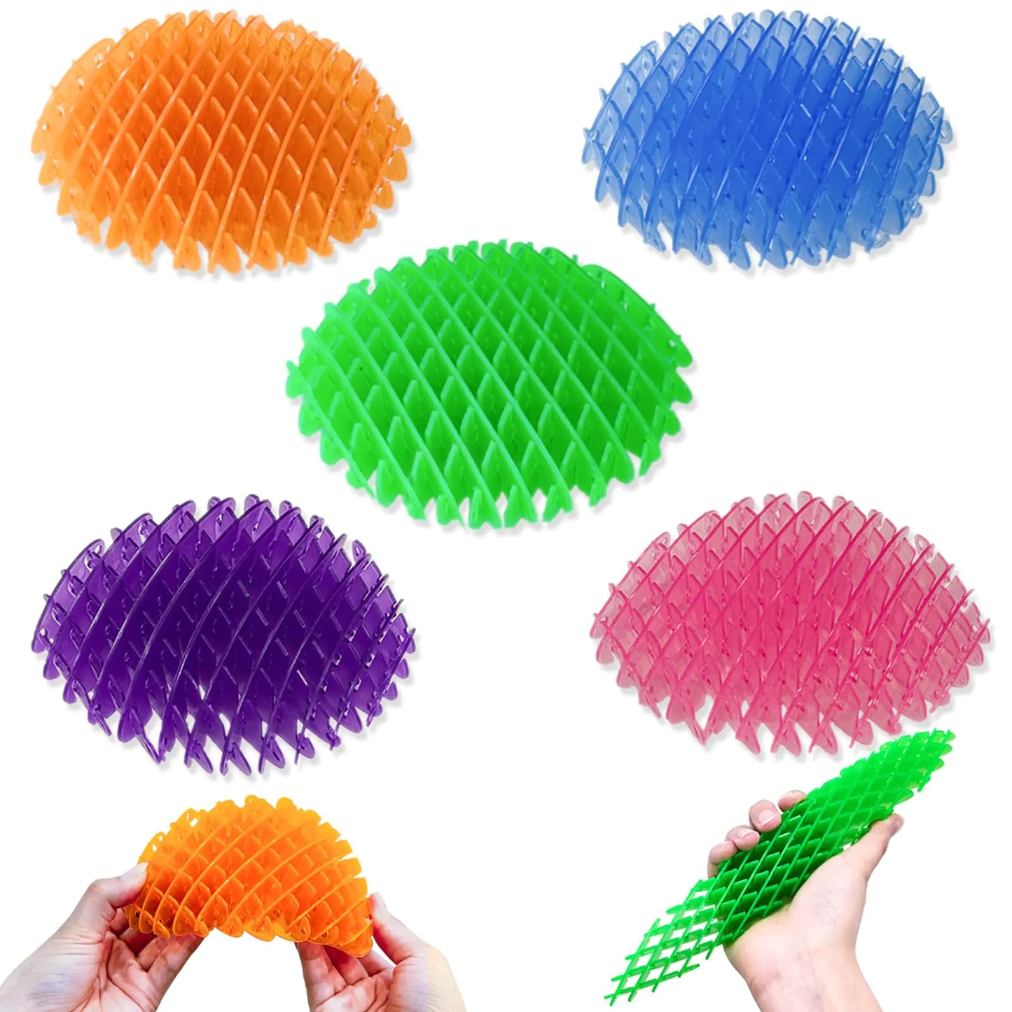 5 Packs Fidget Worm Toy Worm Fidget Toy Cute Worm Shaped Ornament Resistance Fidget Toys Adults Stress Anxiety Relief Toys Fidget Worm Toy Weird Sensory Toy Portable for Adults Children